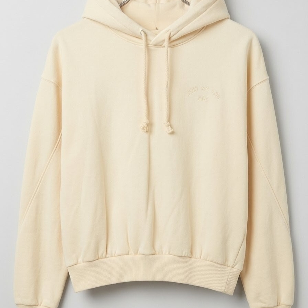 H&M Cream Pullover Hoodie